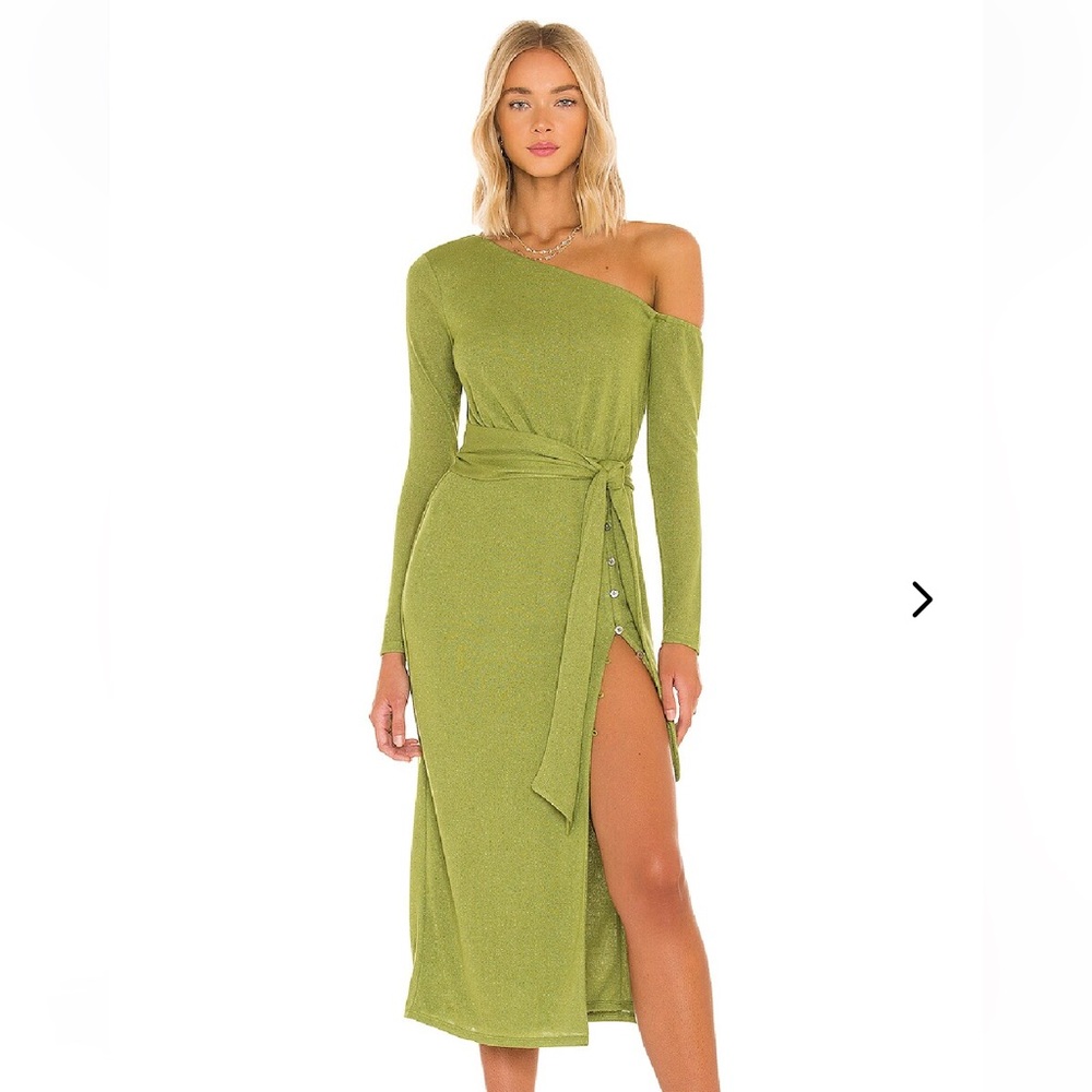 Lovers + Friends Kayla Midi lime Dress